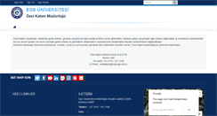 Desktop Screenshot of ozelkalem.ege.edu.tr
