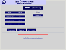 Tablet Screenshot of library.ege.edu.tr